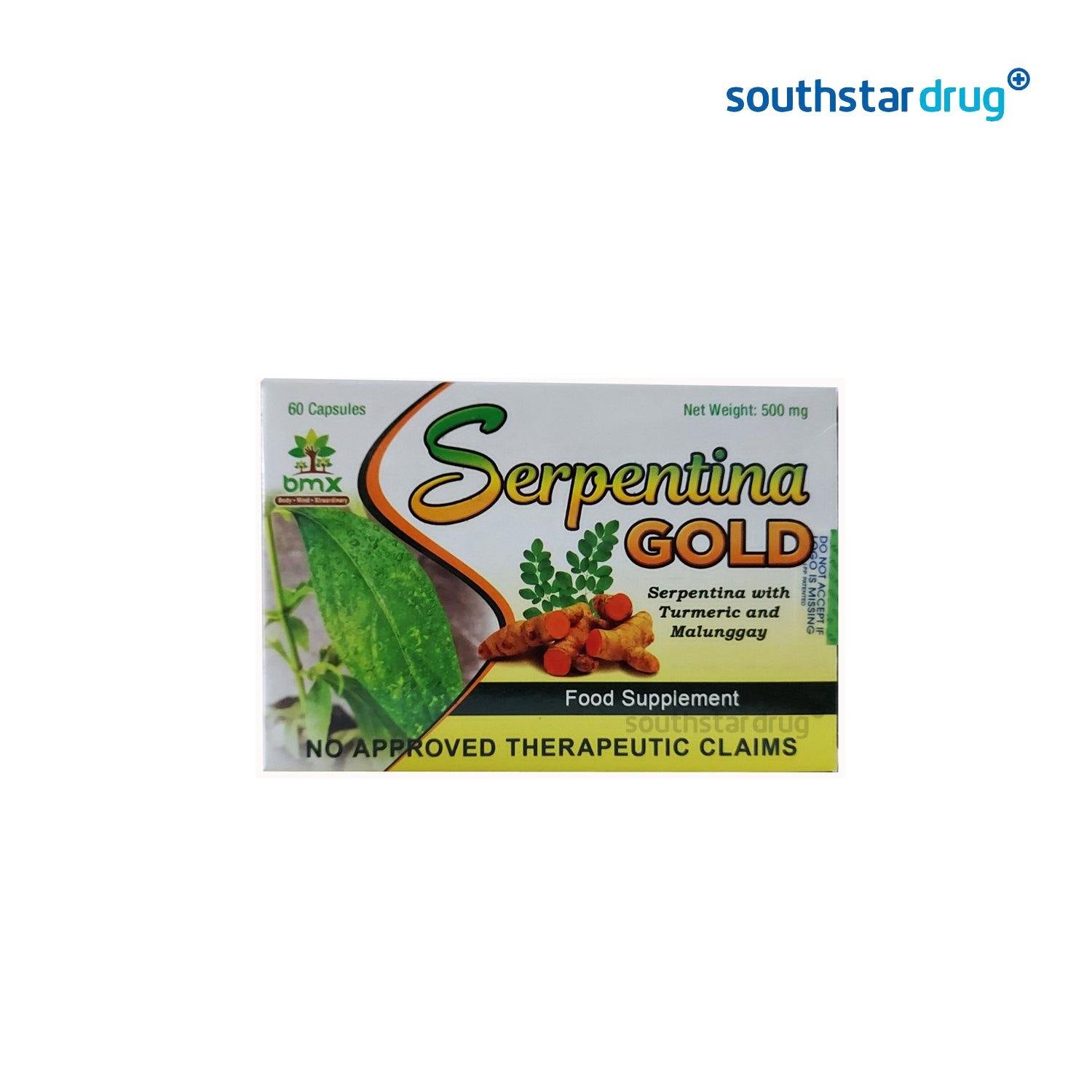 BMX Serpentina Gold Capsule 500mg - 10s - Southstar Drug