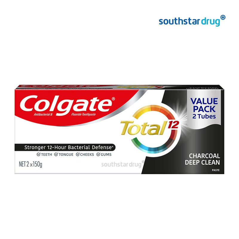 Colgate Total 12 Charcoal Deep Clean Toothpaste 2 x 150 g - Southstar Drug