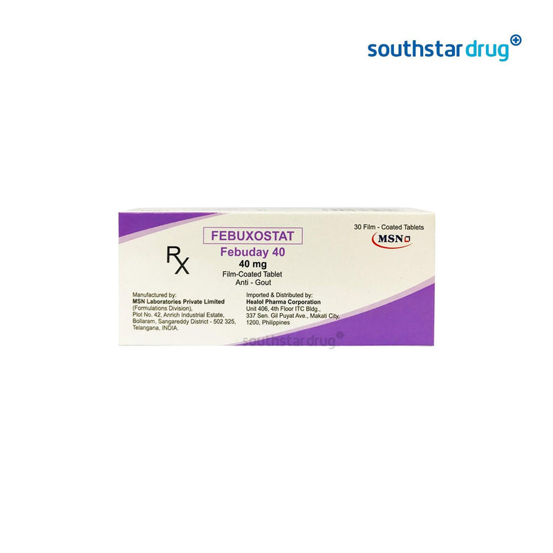 Rx: Febuday 40mg Tablet - Southstar Drug