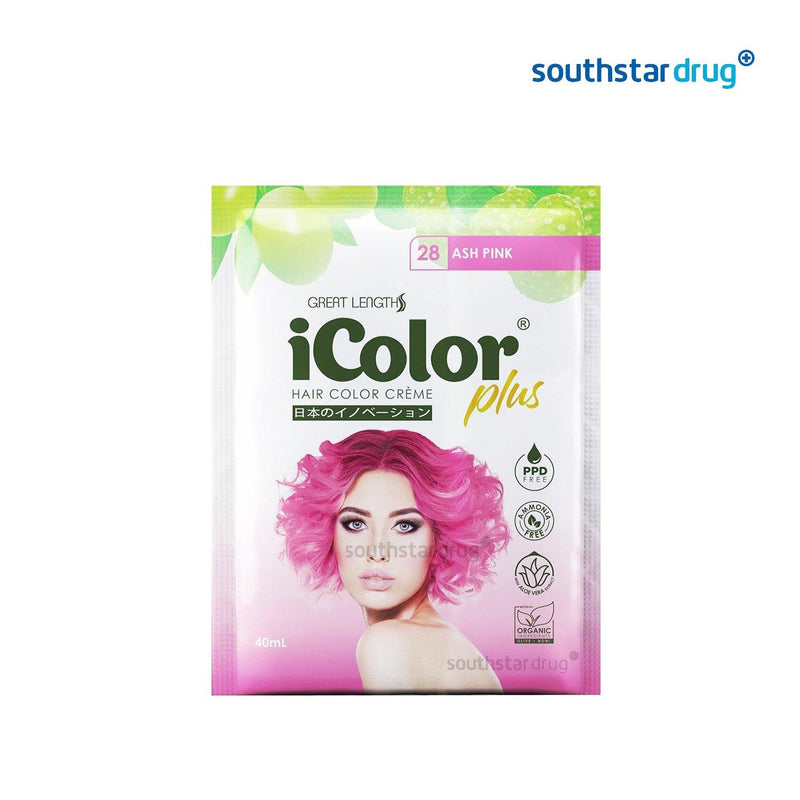 iColor Hair Dye Shampoo Creme Ash Pink 40ml - Southstar Drug