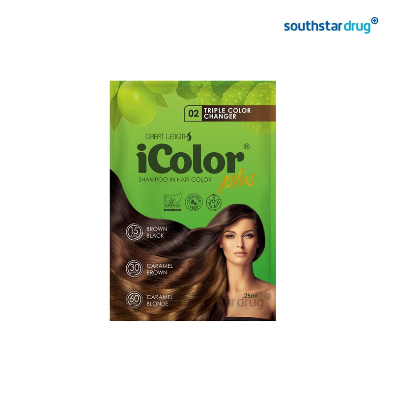 iColor Hair Dye Shampoo Triple Color Changer 40ml - Southstar Drug