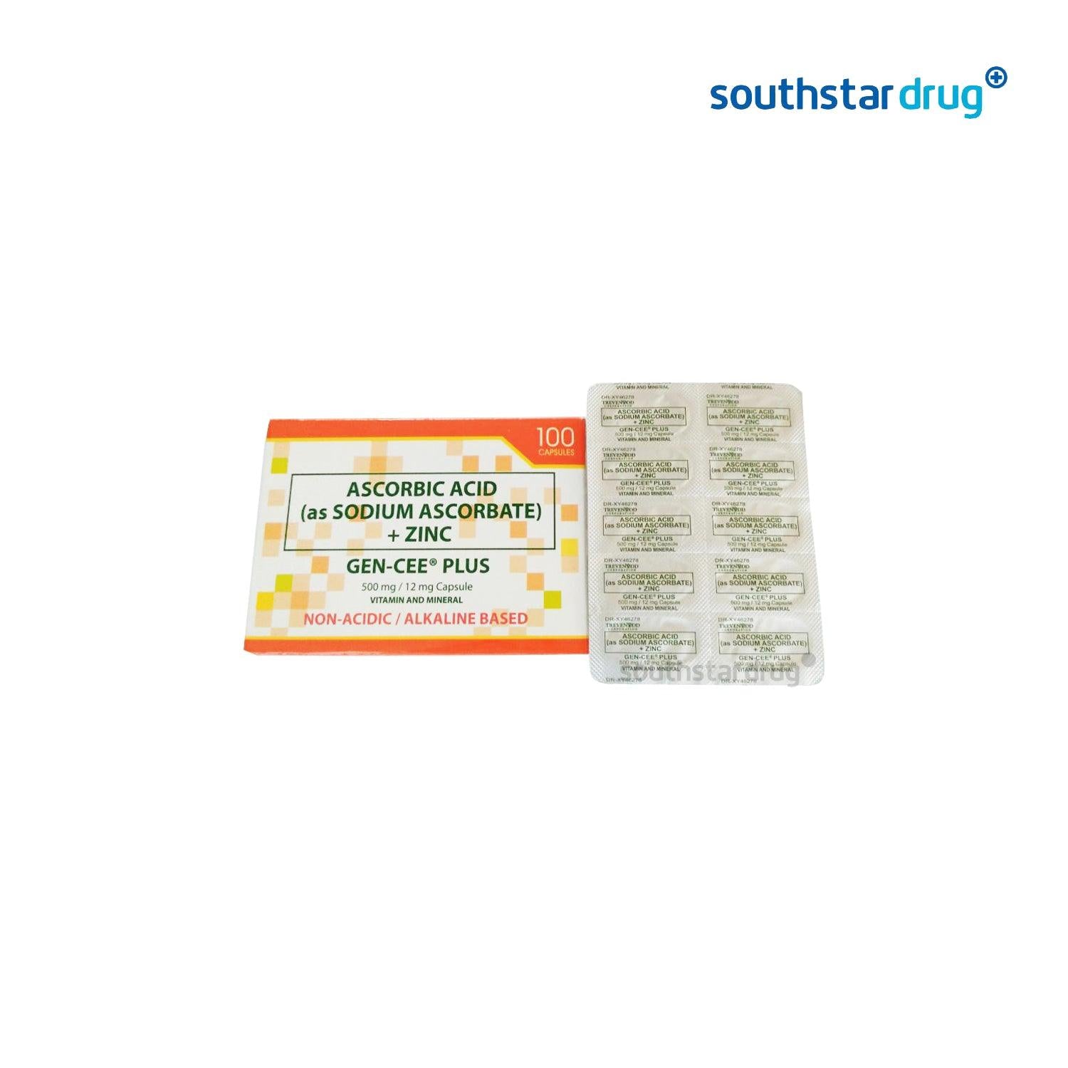 Gen-Cee Plus 500mg/12mg Capsule - 30s - Southstar Drug