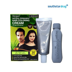 Megan Hair Coloring Cream Natural Permanent Brown Black 60ml - Southstar Drug