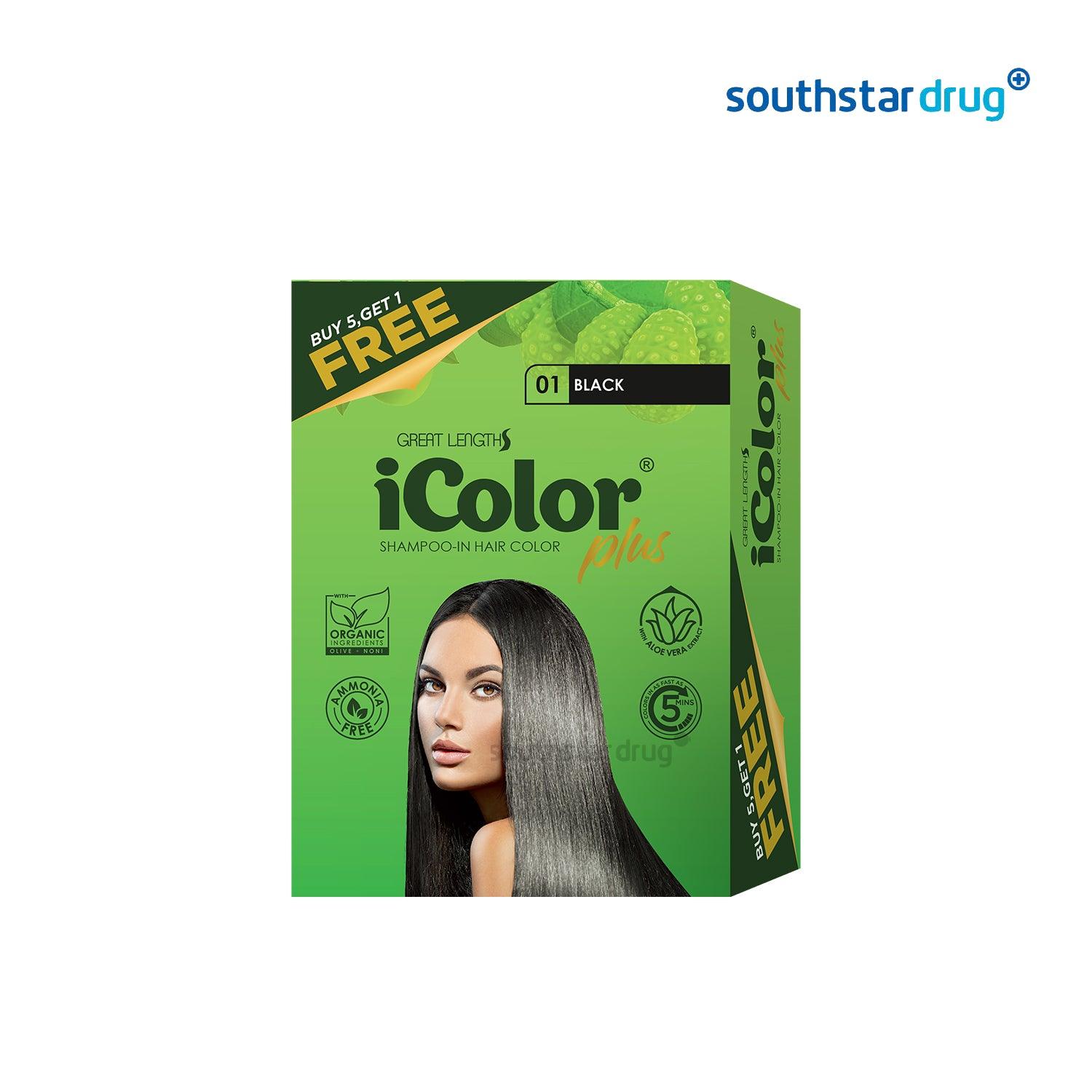 IColor Shampoo-In Hair Color Black 25ml - 6s - Southstar Drug