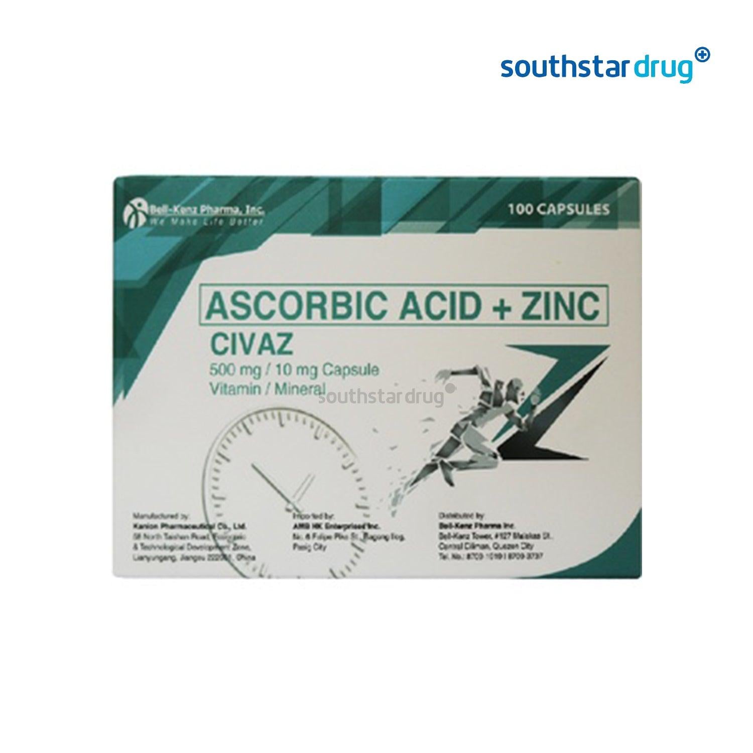 Buy Civaz 500 mg / 10 mg Capsule - 20s Online – Southstar Drug