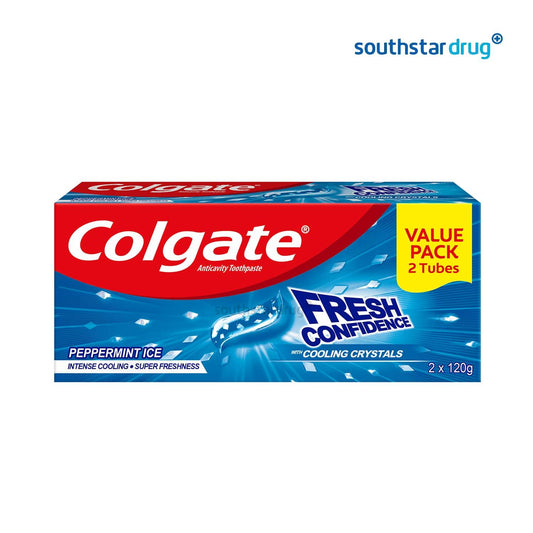 Colgate Fresh Confidence Peppermint Ice Toothpaste Twin Pack 120g - Southstar Drug