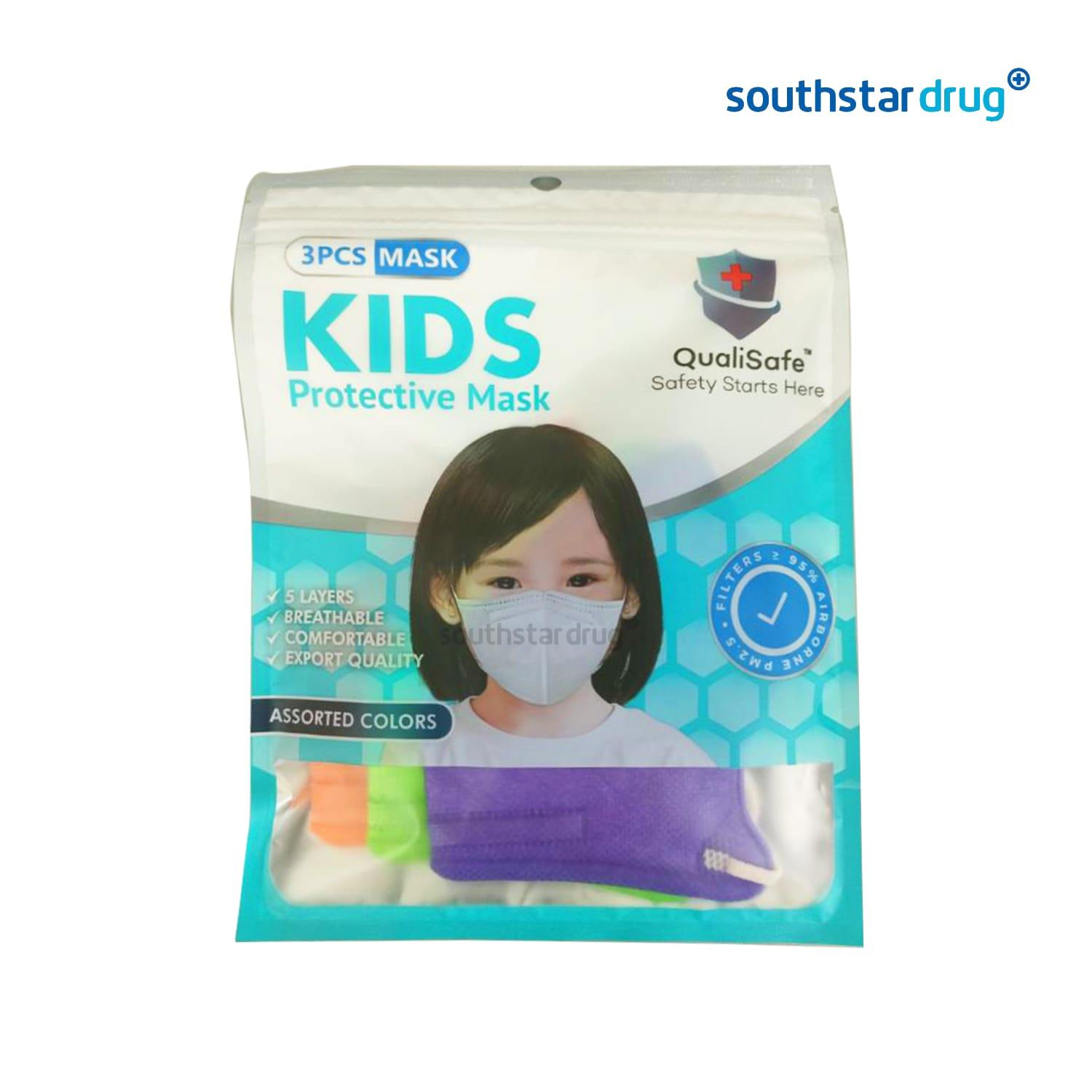 Qualisafe Kids Assorted Facemask - 3s - Southstar Drug