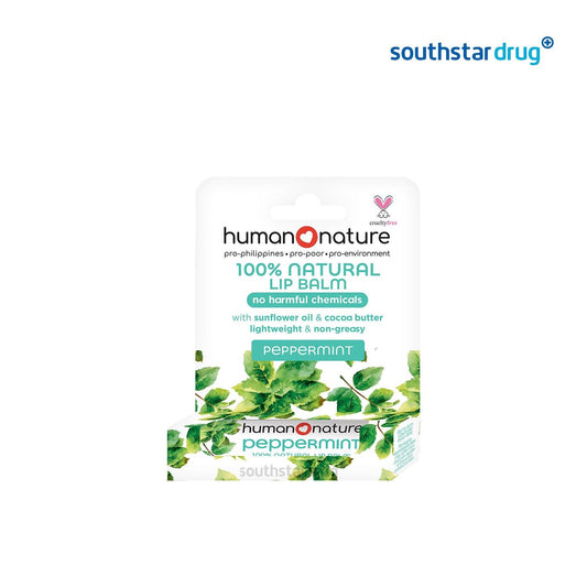 Human Nature Lip Balm Peppermint 4g - Southstar Drug