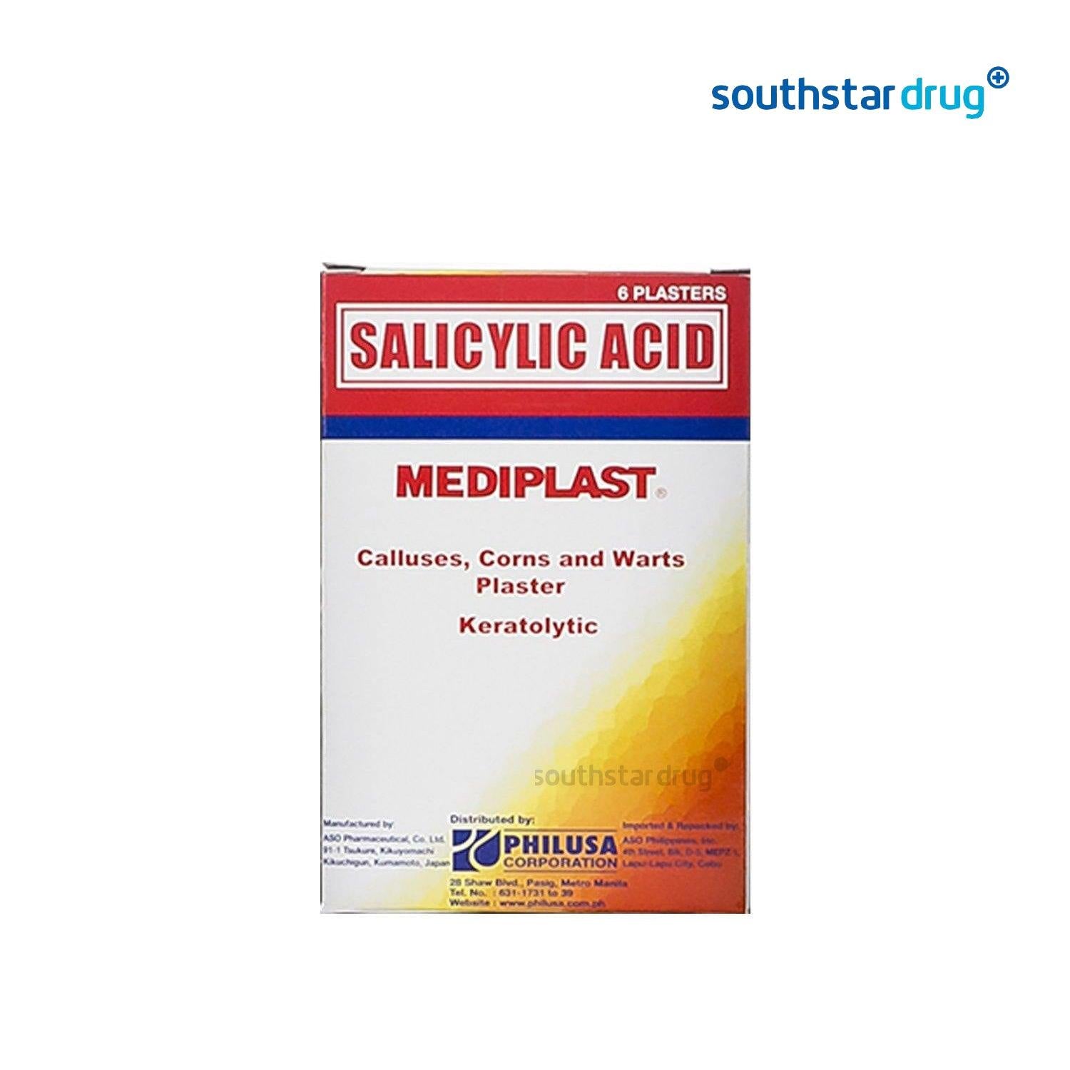 Mediplast Calluses, Corns and Warts Plaster (Salicylic Acid) - 6s - Southstar Drug