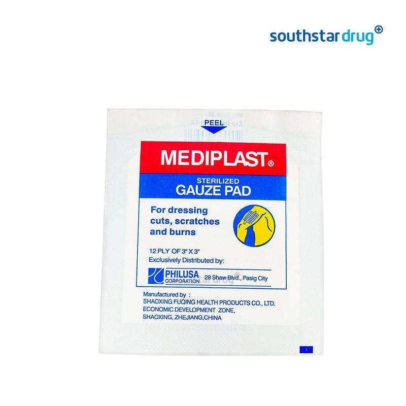 Mediplast Gauze Pads 3X3 - 5s - Southstar Drug