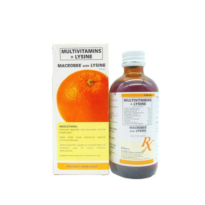 Macrobee Lysine 120ml Syrup - Southstar Drug