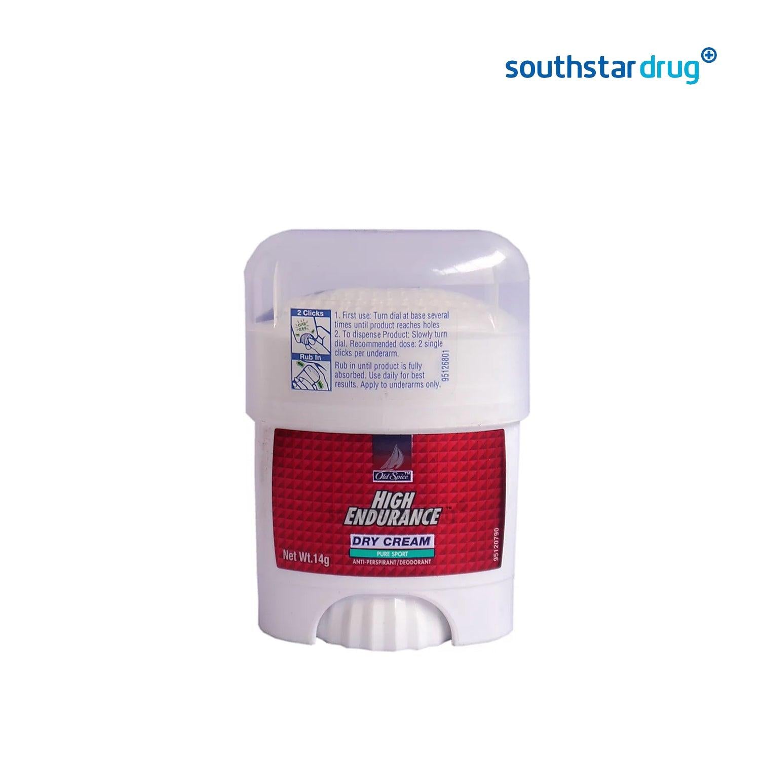 Old Spice Deo High Endurance Pure Sport Dry Cream 14 g - Southstar Drug