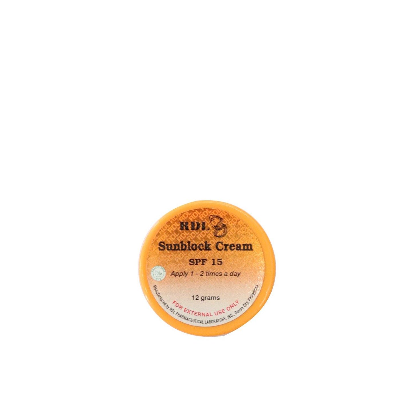 RDL Sunblock Cream 12 g - Southstar Drug