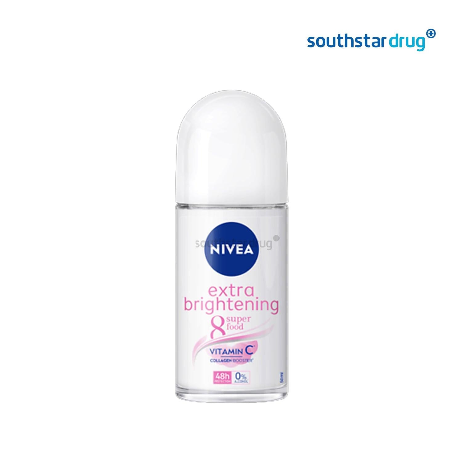 Nivea Extra Whitening Roll On 50ml - Southstar Drug