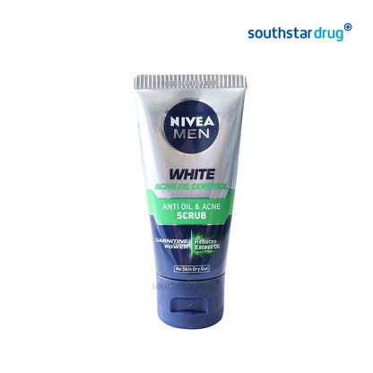 Nivea Men Acne Oil Control Whitening Facial Scrub 50ml - Southstar Drug