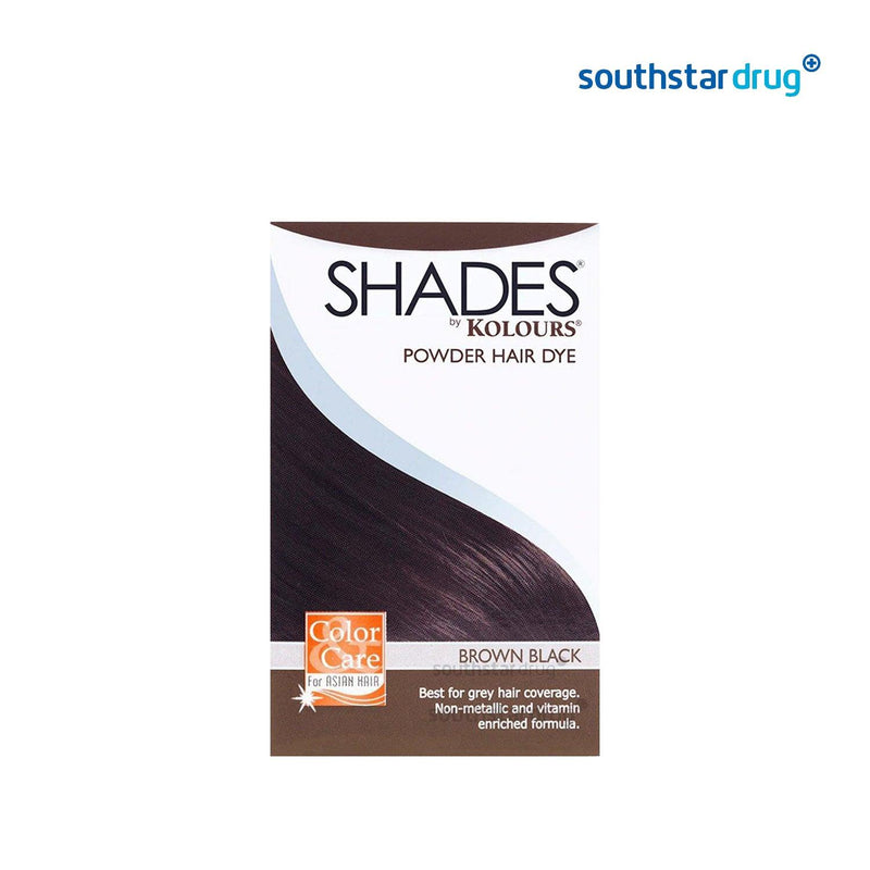 Shades By Kolours Powder Hair Dye Brown Black 9 Grams - Southstar Drug