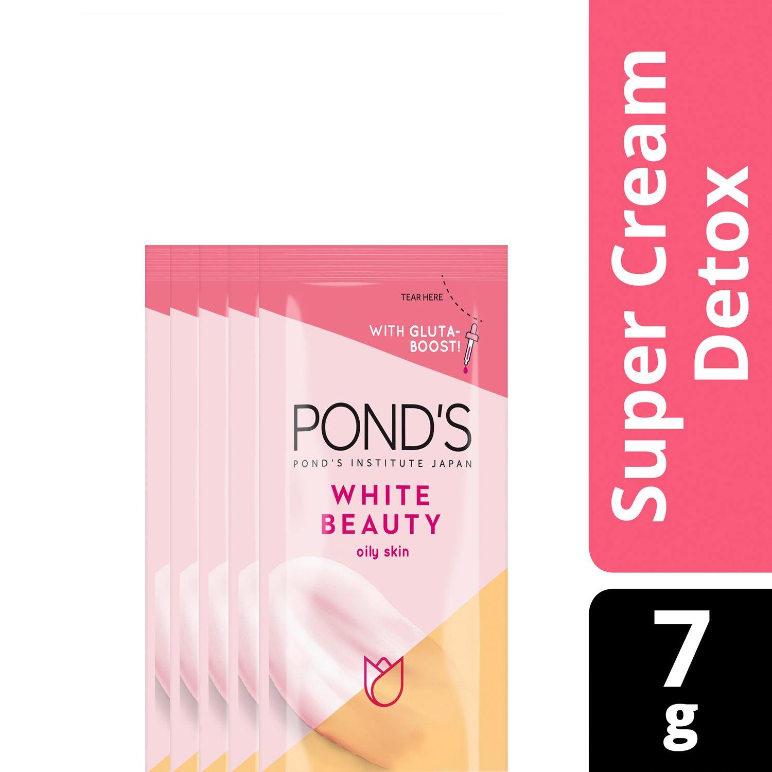 Pond's White Beauty Super Cream Detox Moisturizer for Oily Skin 7g - Southstar Drug