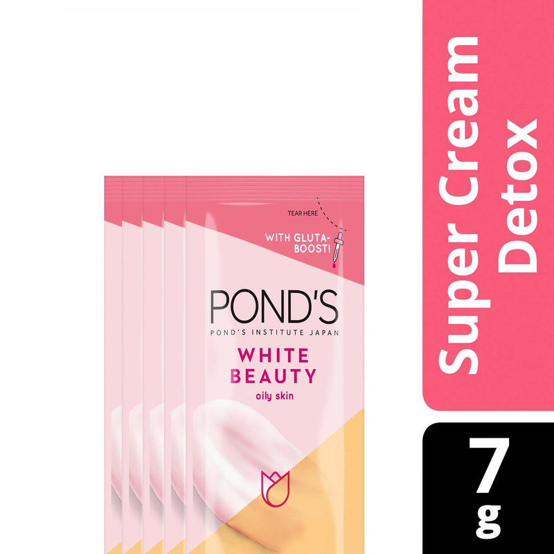 Pond's White Beauty Super Cream Detox Moisturizer for Oily Skin 7G - Southstar Drug