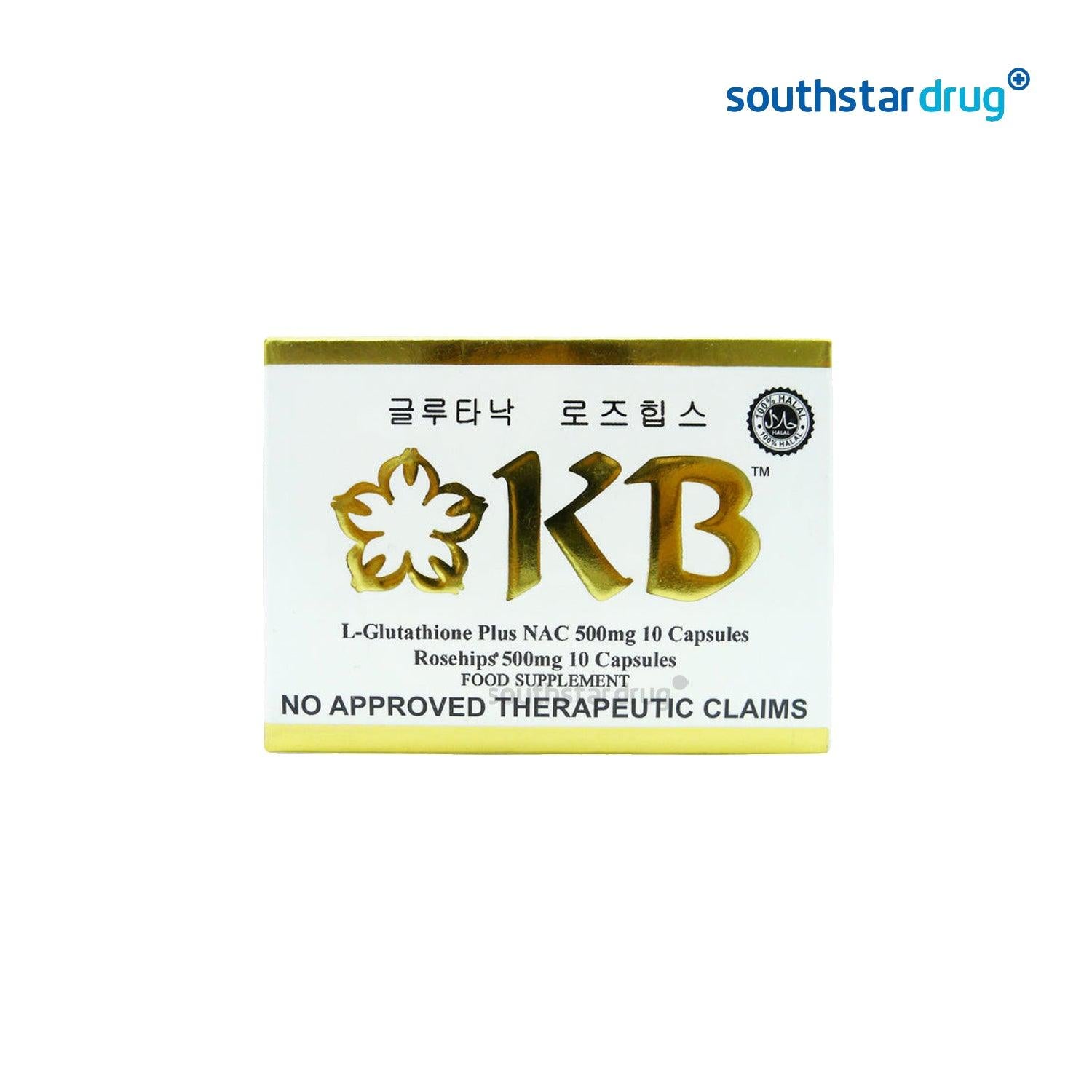 KB Gluta 500mg Capsule - 10s - Southstar Drug