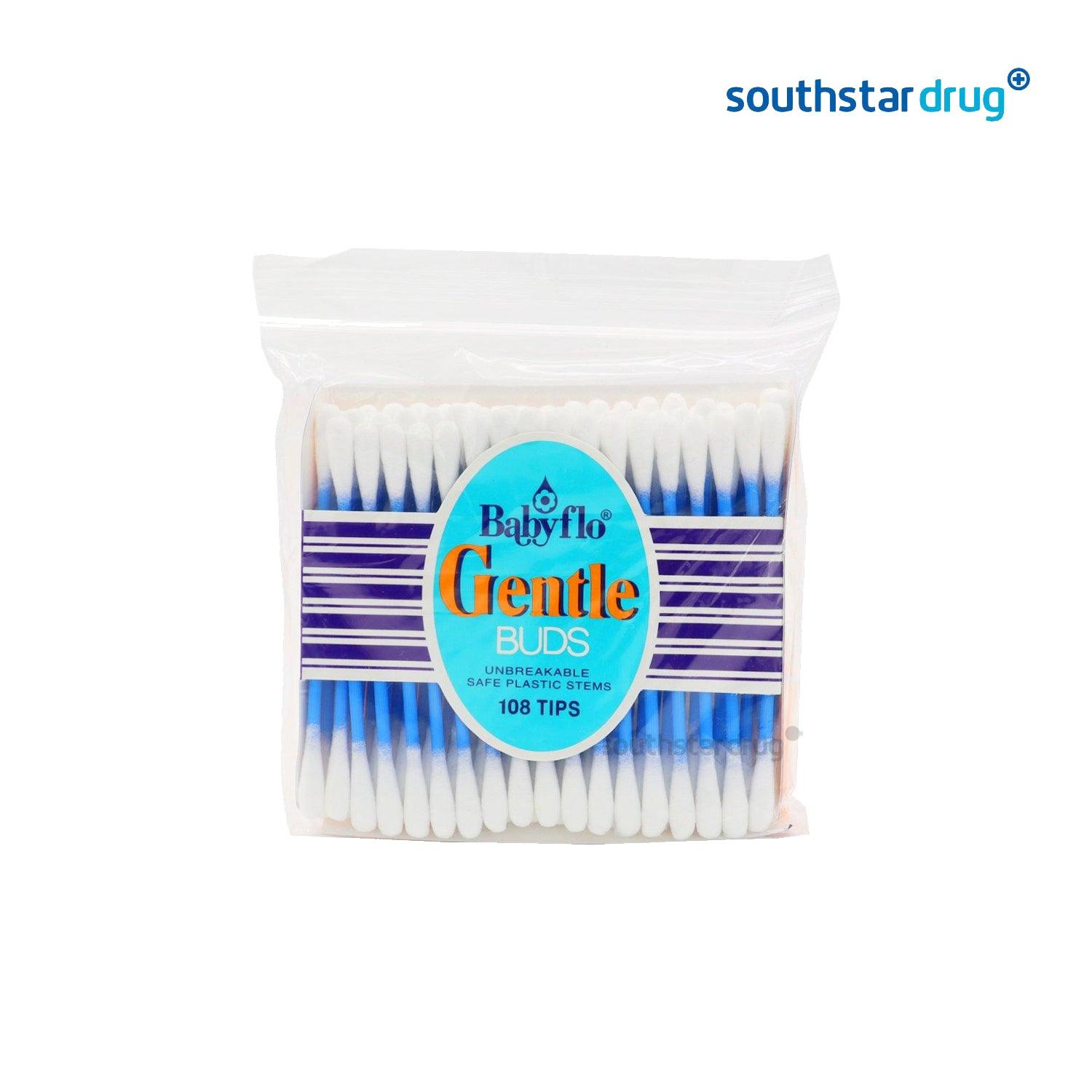 Babyflo Gentle Cotton Buds Plastic Stems 108 Tips - Southstar Drug