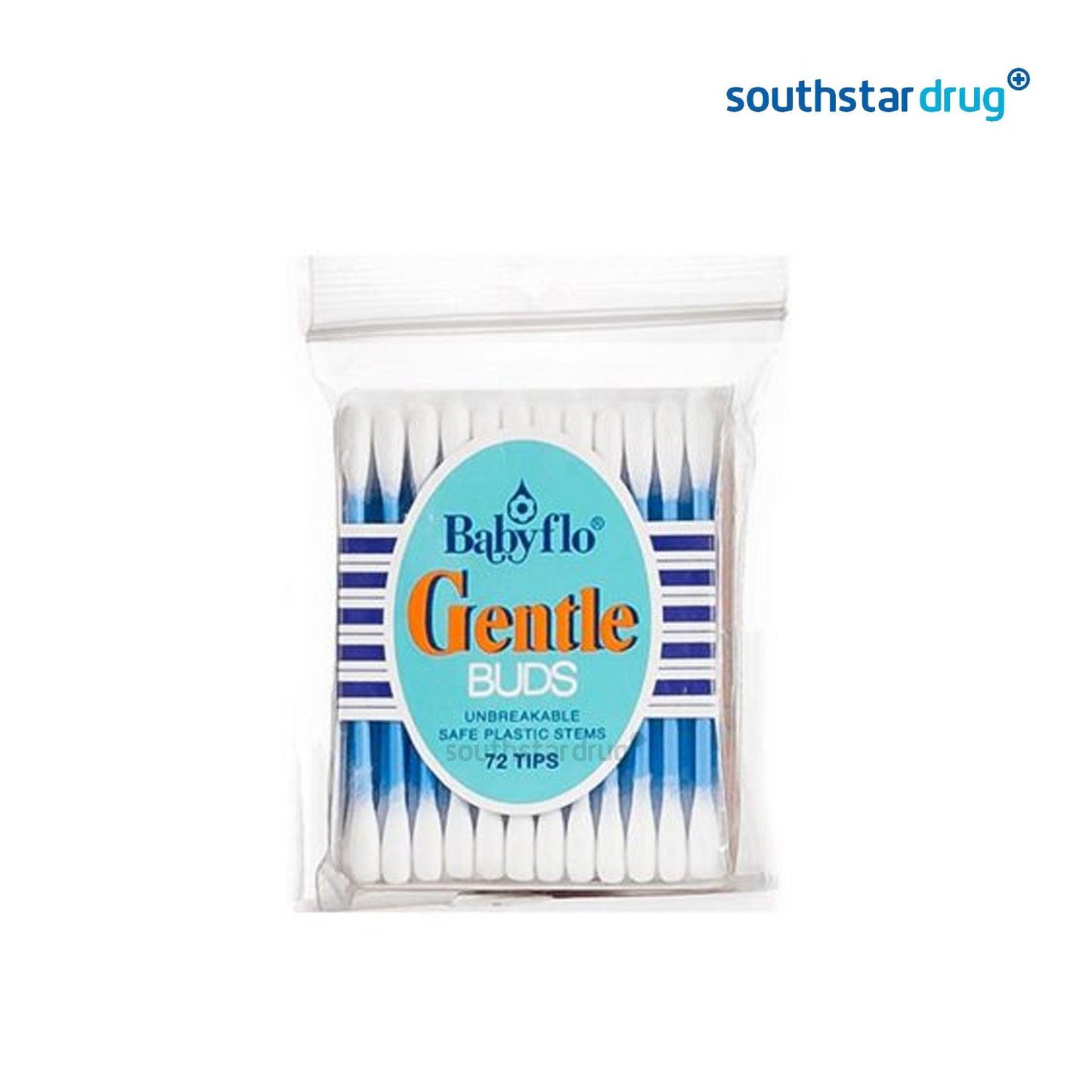 Babyflo Gentle Cotton Buds Plastic 72 Tips - Southstar Drug