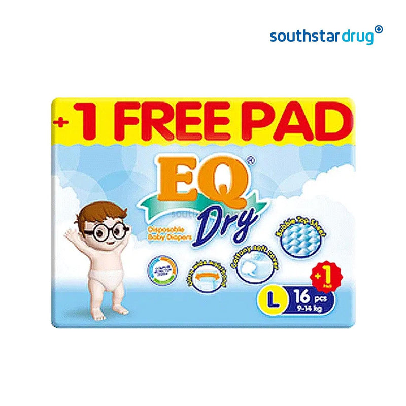 EQ Dry Disposable Diaper Large - 16s - Southstar Drug
