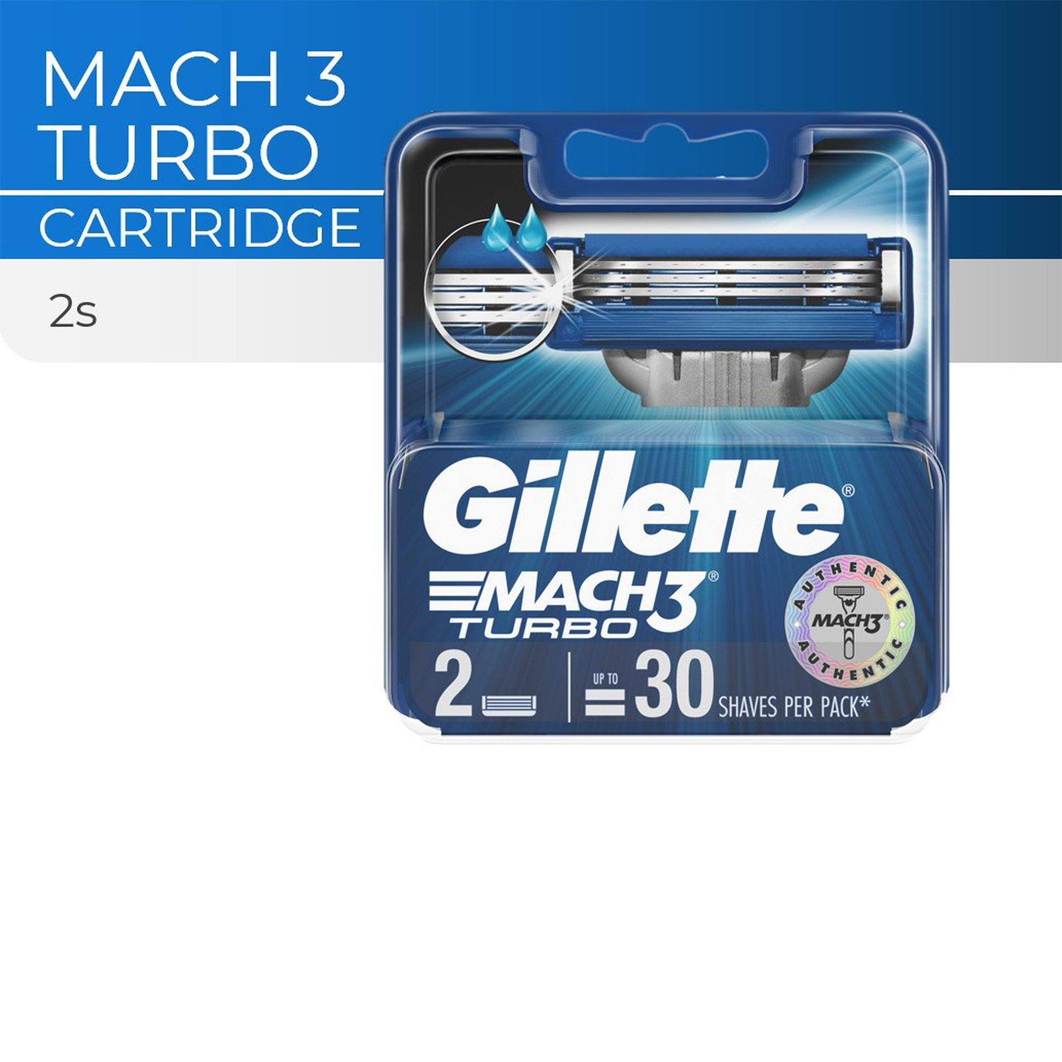 Gillette Mach 3 Turbo Razor Blades Refill - 2s - Southstar Drug