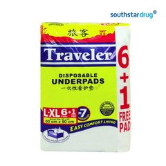 Traveler Diaper Underpads L-XL 6+1 - Southstar Drug
