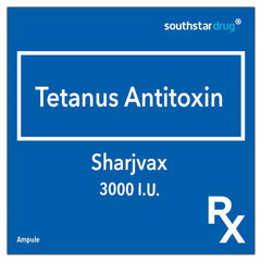 Rx: Sharjvax Tetanus Antitoxin 3000 I.U. Ampule - Southstar Drug