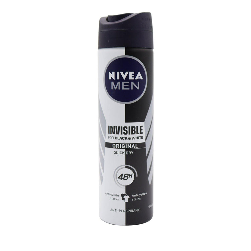 Nivea Men Invisible For Black & White Spray 150 ml - Southstar Drug