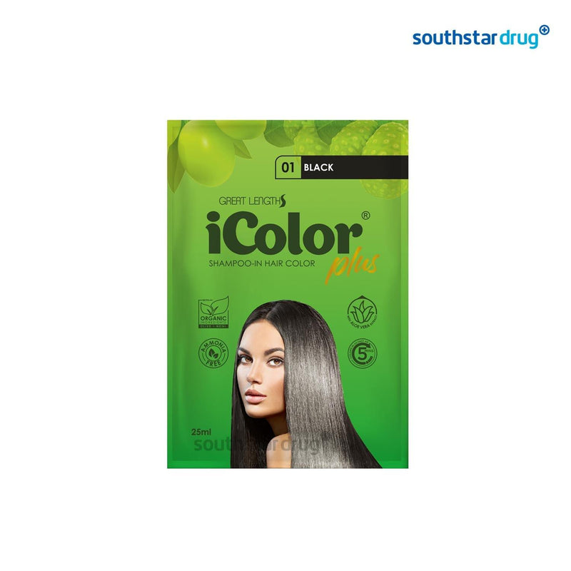 iColor Hair Dye Shampoo Black 30 ml - Southstar Drug