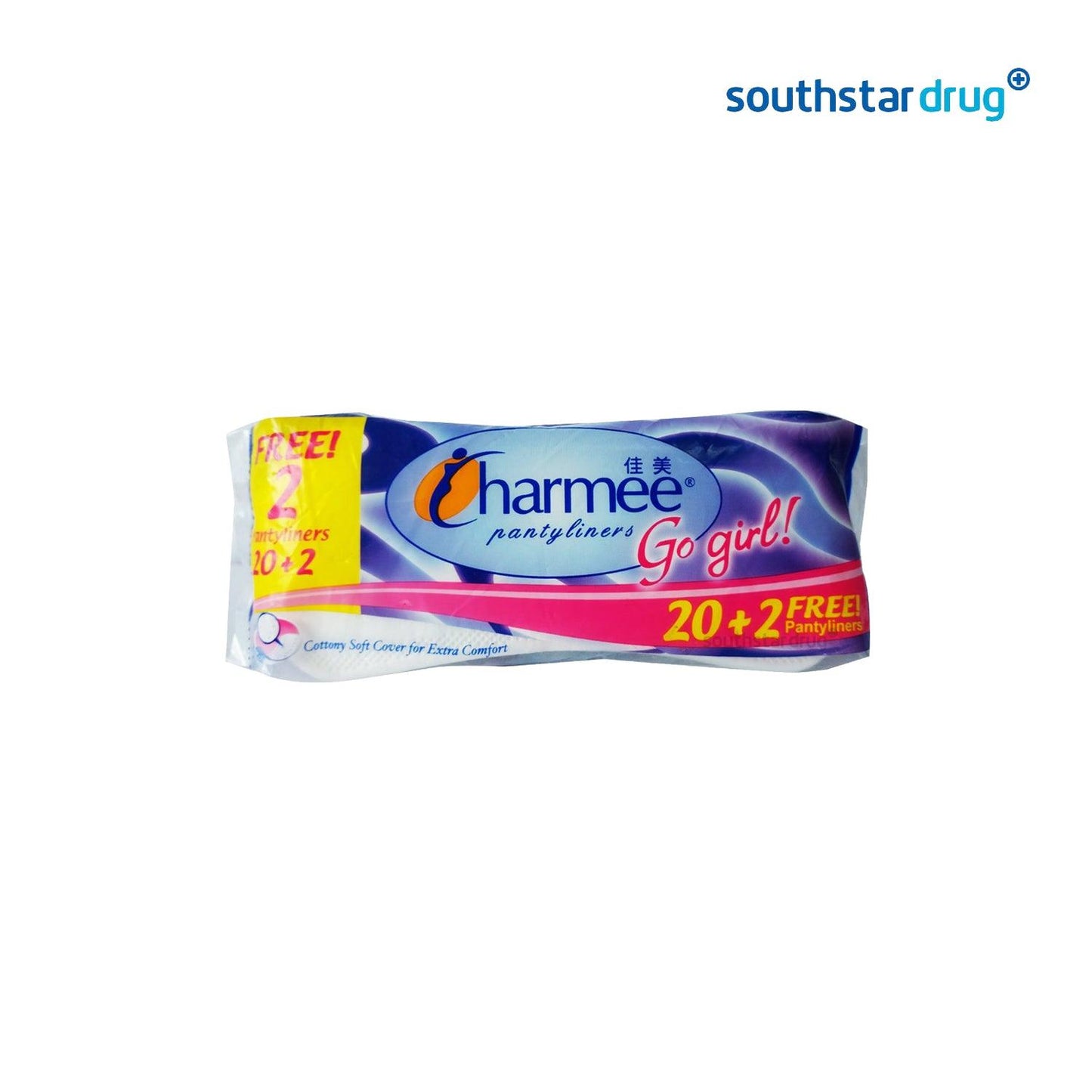 Charmee Pantyliners Go Girl 20+2 - Southstar Drug