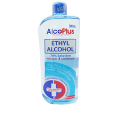 Alcoplus 70 % 500 ml Ethyl Alcohol - Southstar Drug