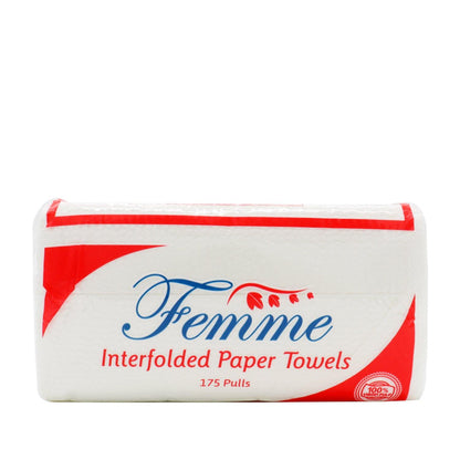 Femme Interfolded Paper Towel Tissue 1 ply 175 pulls - Southstar Drug