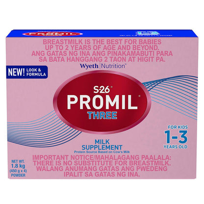 S26 Promil Three 1 to 3 years 1.8 Kg Box - Southstar Drug