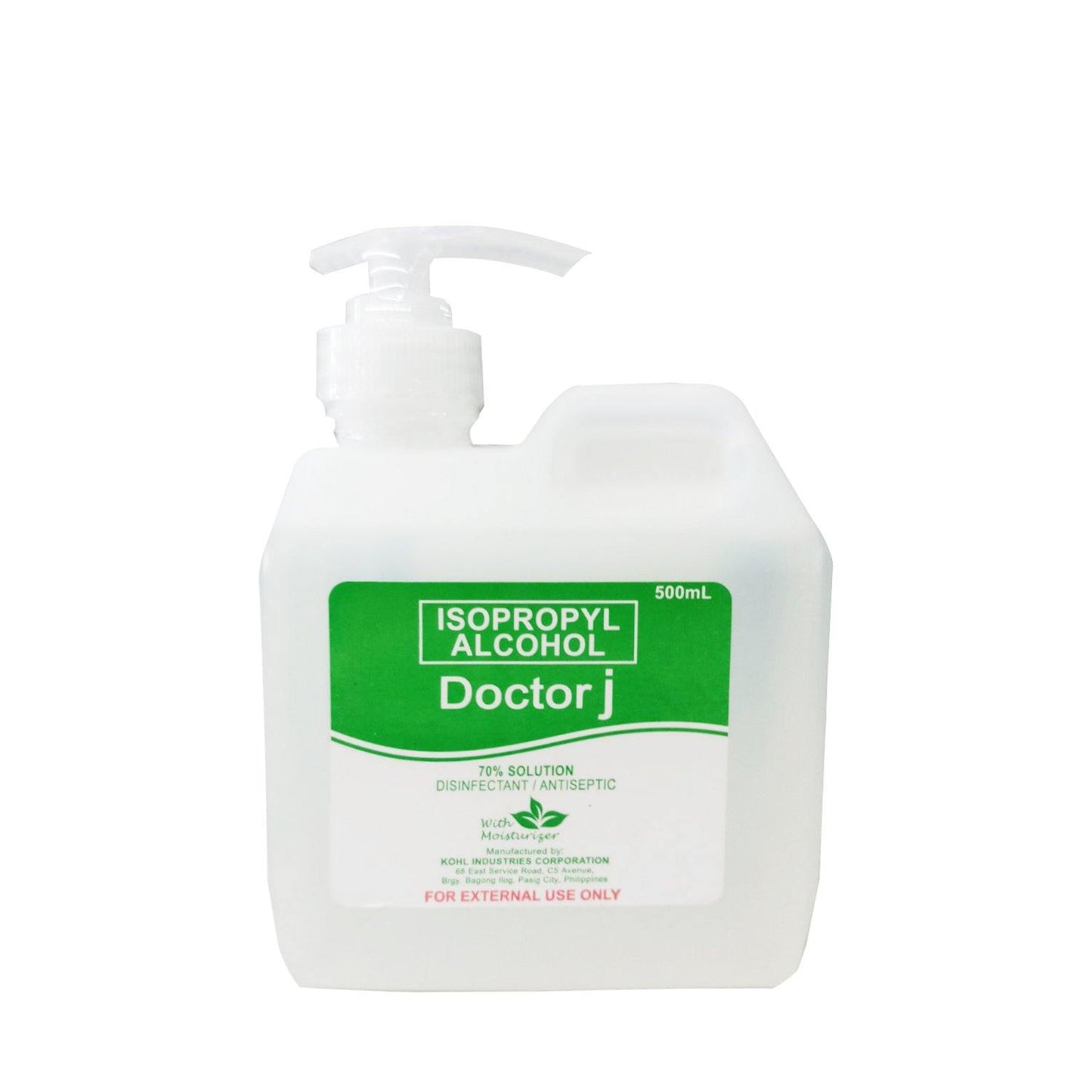 Doctor J Isopropyl 70% Solution With Pump Alcohol 500 ml - Southstar Drug