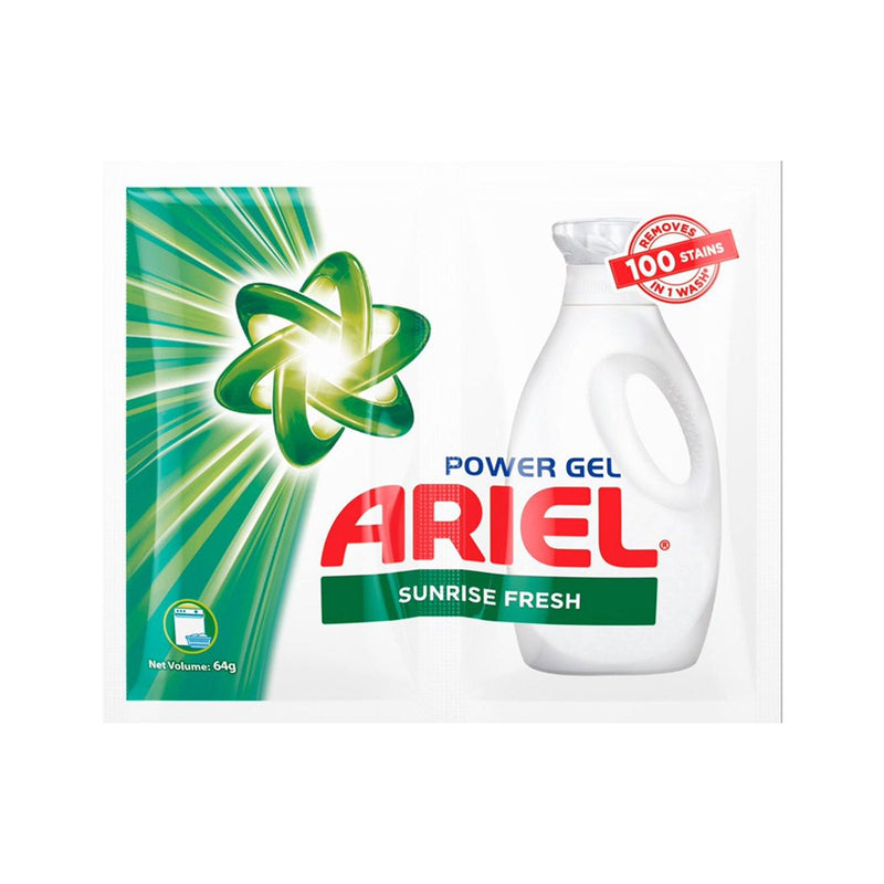 Ariel Power Gel Sunrise Fresh Liquid Detergent 64 g - 6s - Southstar Drug