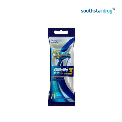 Gillette Blue Simple 3 Razor - Southstar Drug