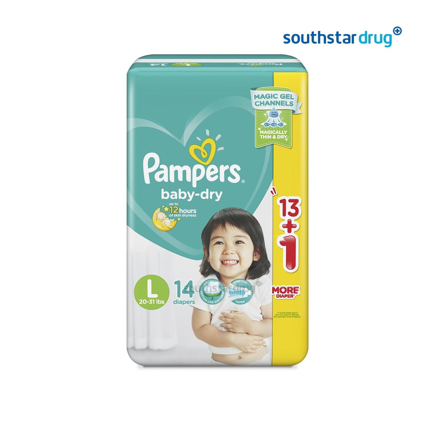 Pampers Baby Dry Large Diaper - 14s - Southstar Drug