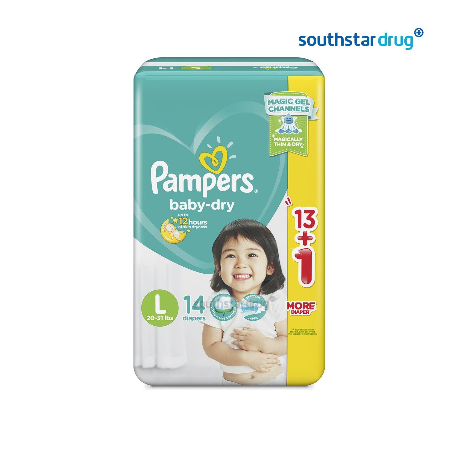 Pampers Baby Dry Large Diaper - 14s - Southstar Drug