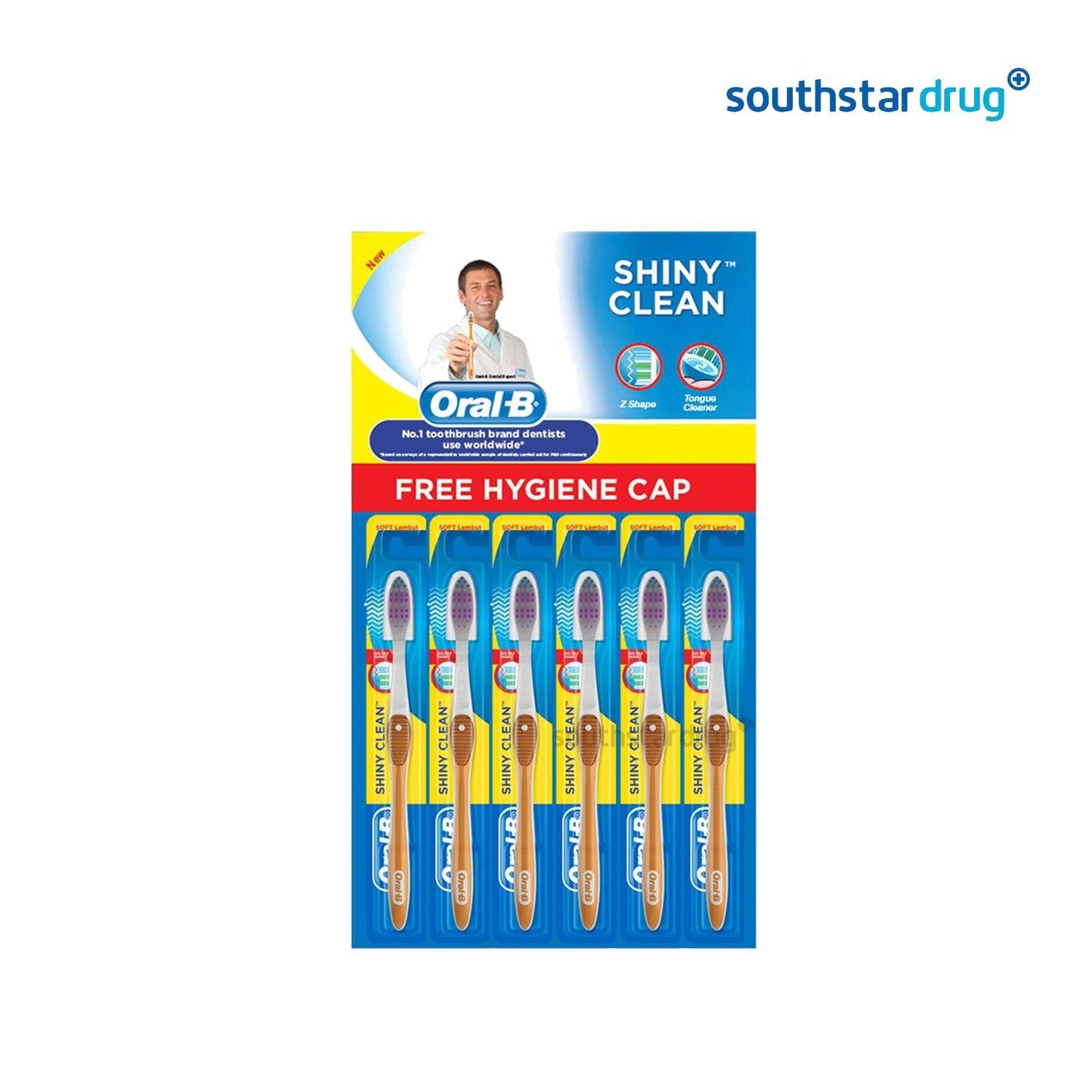 Oral B Shiny Clean Medium Toothbrush - 6s - Southstar Drug