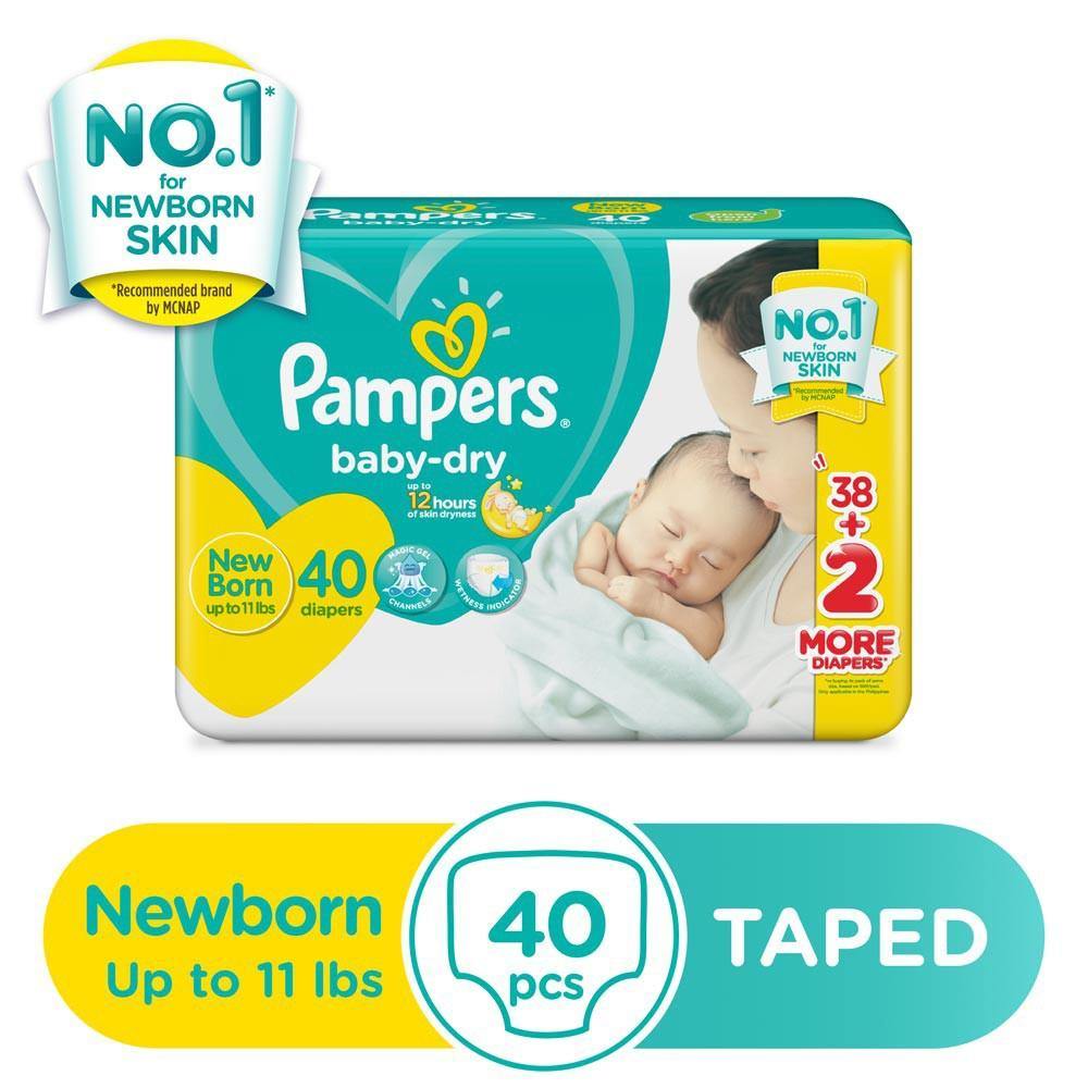 Buy MAB Pampers Baby Dry Newborn Diaper 40s Online