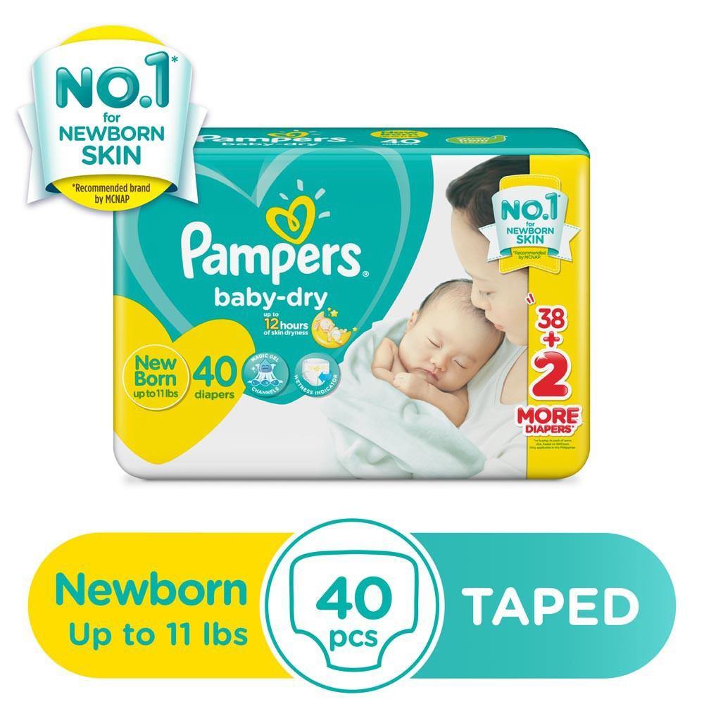 Pampers Baby Dry Newborn Diaper 40s - Southstar Drug