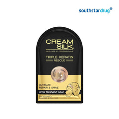 Creamsilk Triple Keratin Rescue Ultra Treatment Hair Wrap Ultimate Repair & Shine 25 ml - Southstar Drug