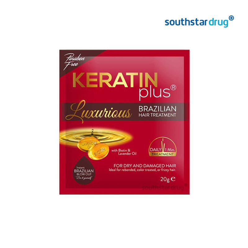 Keratin Plus Luxurious Brazilian Hair Treatment 20 g - 6s - Southstar Drug