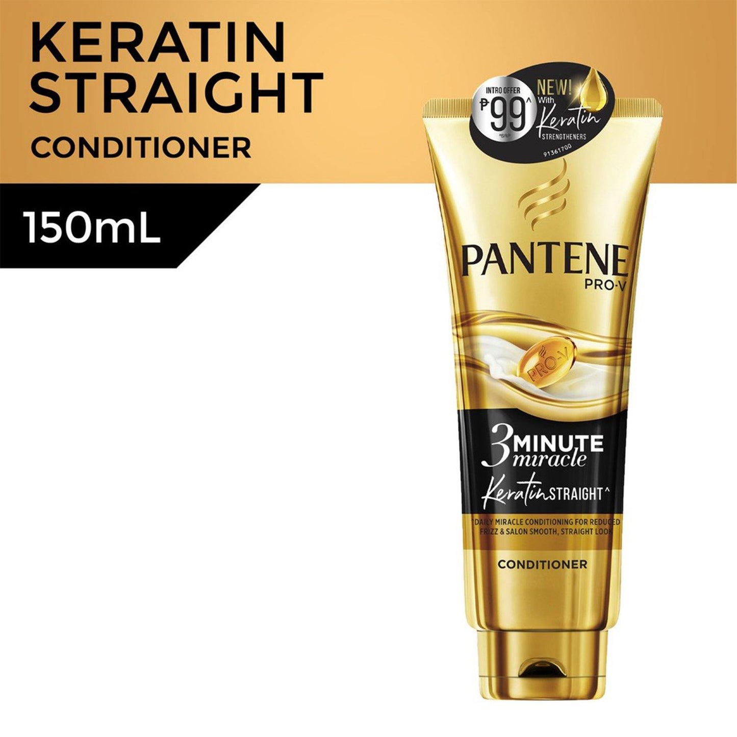 Pantene 3-Minute Miracle Keratin Straight Intensive Conditioner 150ml - Southstar Drug