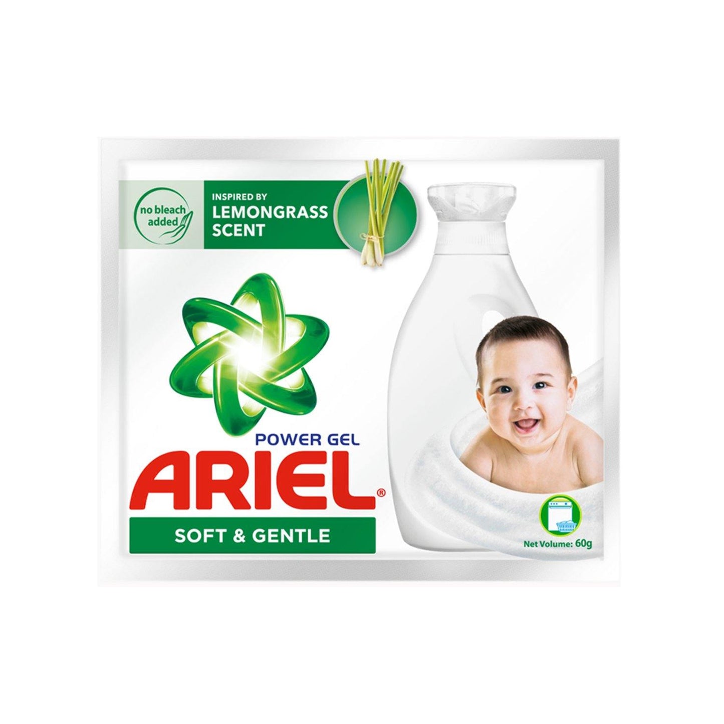 Ariel Power Gel Soft & Gentle Liquid Detergent 60 g - 6s - Southstar Drug