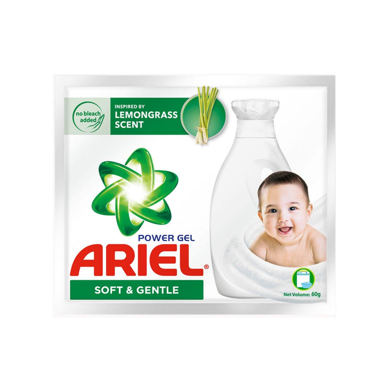 Ariel Soft & Gentle Liquid Laundry Detergent 60 g - 6s - Southstar Drug