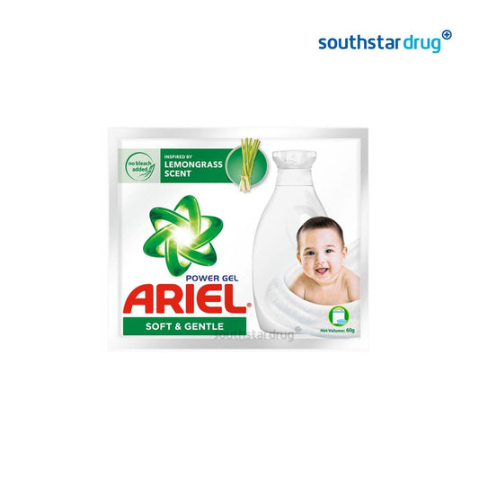 Ariel Power Gel Soft & Gentle Liquid Detergent 60 g - 6s - Southstar Drug