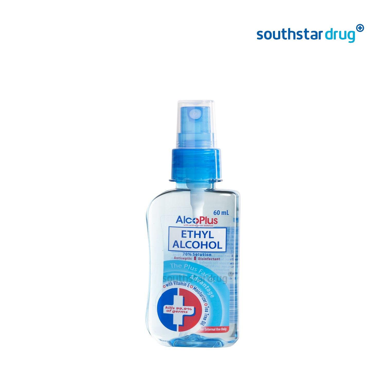 Alcoplus 70% Solution Ethyl Alcohol 60 ml - Southstar Drug